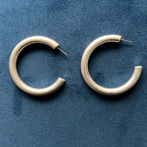 Silver tone Hoops